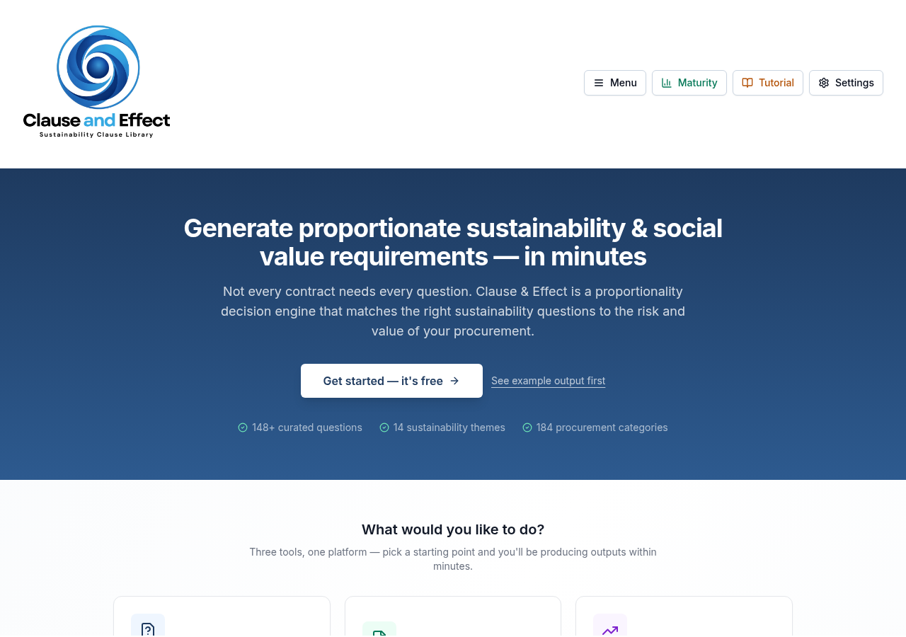 Landing page showing hero section with value proposition and primary CTA